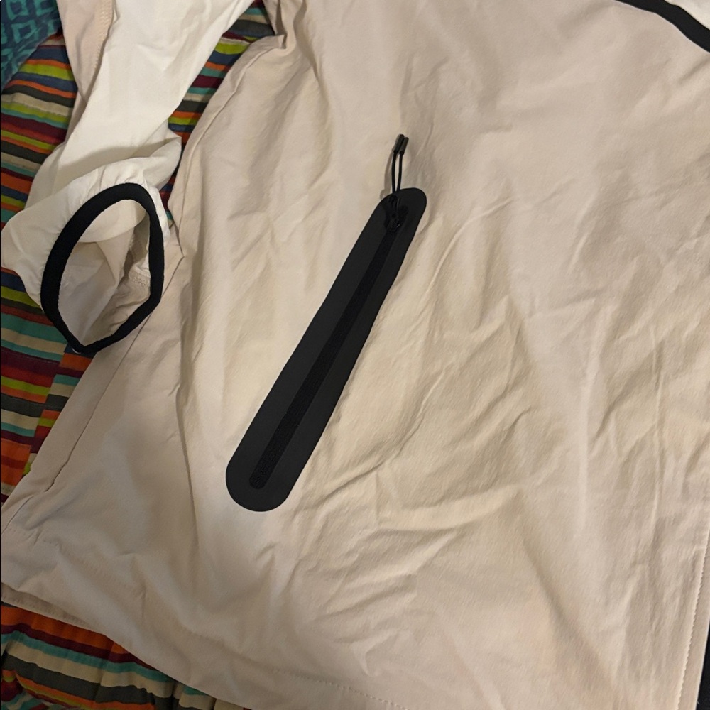 Nike tech nylon Men's White and Black Windbreaker Jacket extra large loose fit - Picture 6 of 16